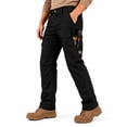 thumbnail image 1 of Riggermen Mens Cargo Work Pant Elasticated Waist Relaxed Fit Black, 30Wx30L, 1 of 8
