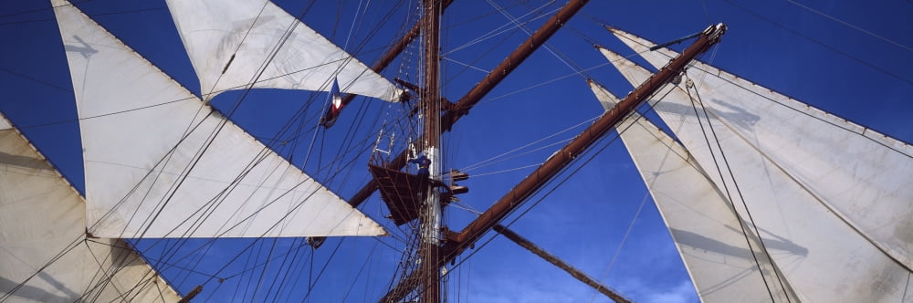 Rigging of a tall ship Finistere Brittany France Canvas Art - Panoramic Images (36 x 12)