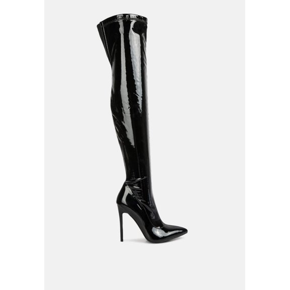 Riggle Long Patent Pu High Heel Boots