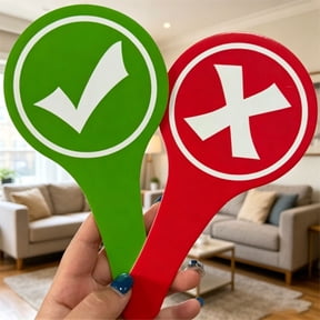 Right And Wrong Card Interactive Answer Sheet Red Green Handheld Voting Board
