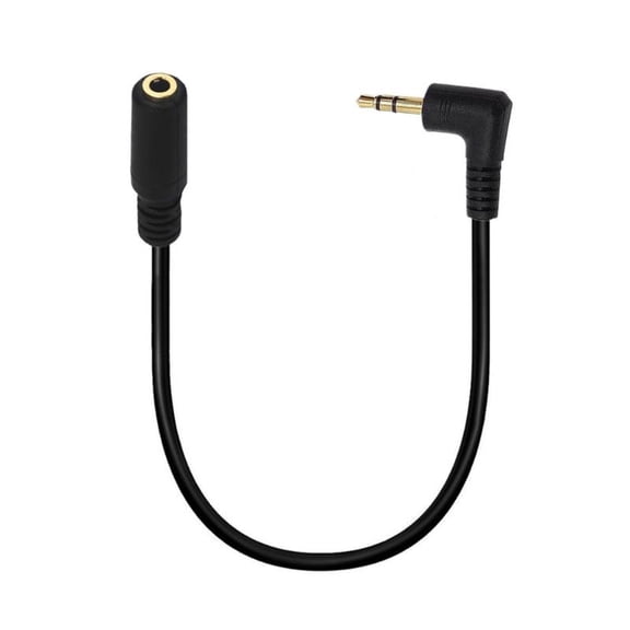 Right Angle 3.5mm Male to Female Audios Cable Adapter Wide Compatibility