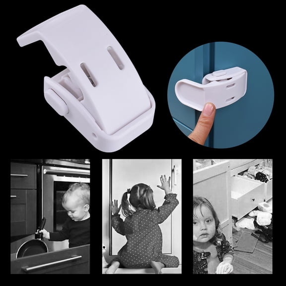 Right Angle Baby Proof Lock,Childproof Drawer Cabinet Lock For Kitchen Bedroom,For Proofing Drawer With Right Angle Lock,Hecnuo