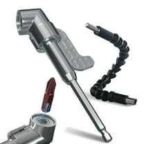 Right Angle Drill Adapter 105° - 1/4 Inch Hex Shank Extension Bit for Power Screwdrivers & Drills