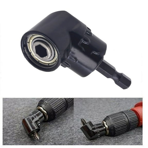 Right Angle Drill Adapter 105° Extension 1/4 Hex Bit Socket Driver Attachment for Tight Spaces Power Tools
