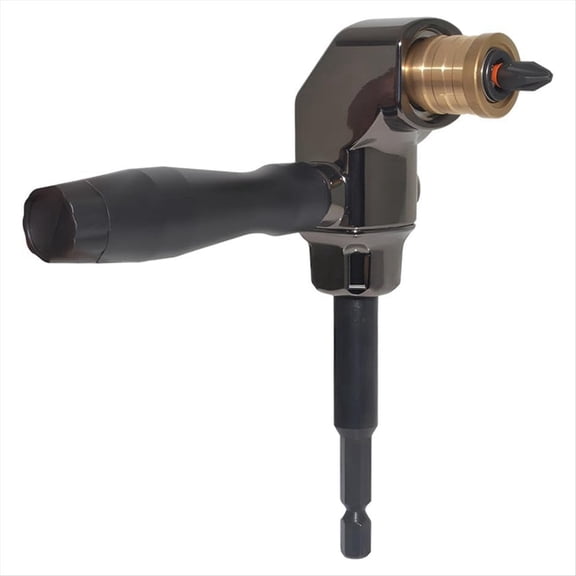Right Angle Drill Attachment, All Metal Body 90 Degree Drill Adapter with Detachable Handle, Drill Bit Corner Adapter