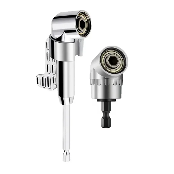 Right Angle Drill Attachment with Multi-function Bend Screwdriver Bit,105 Degree Right Angle Drill Adapter,1/4" Hex Shank Corner Tool Screw Hub.