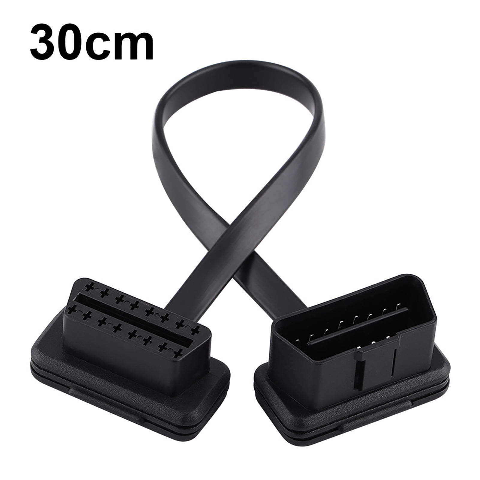 2-Pack 16 Pin Right Angle OBD2 Splitter Cables - 1 Male To 2 Female, 12-inch Y-Cable For Scanners & Dongles