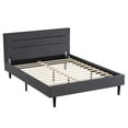 thumbnail image 1 of Right Angle Horizontal Line Decorative Soft Pack Bed Linen Dark Gray Full, 1 of 9