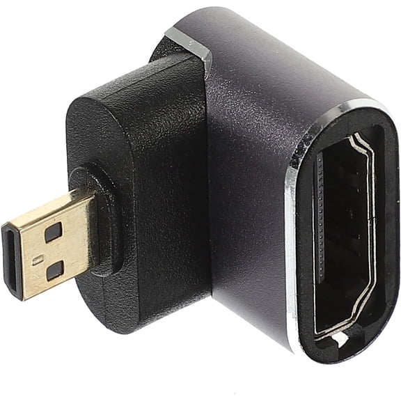 Right Angle Metal Female to Male Video Adapter for Laptop and TV