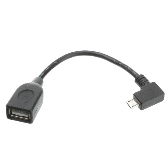 Right Angle Micro USB to USB On-The-Go Host OTG Cable Adapter