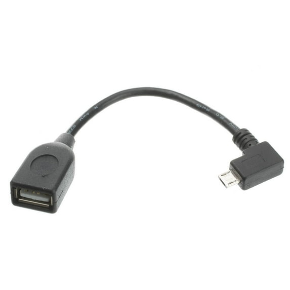 Right Angle Micro USB to USB On-The-Go Host OTG Cable Adapter
