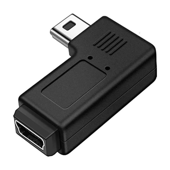 Right Angle Mini USB 5Pin Male to Female Extension Adapter for Cameras Gaming