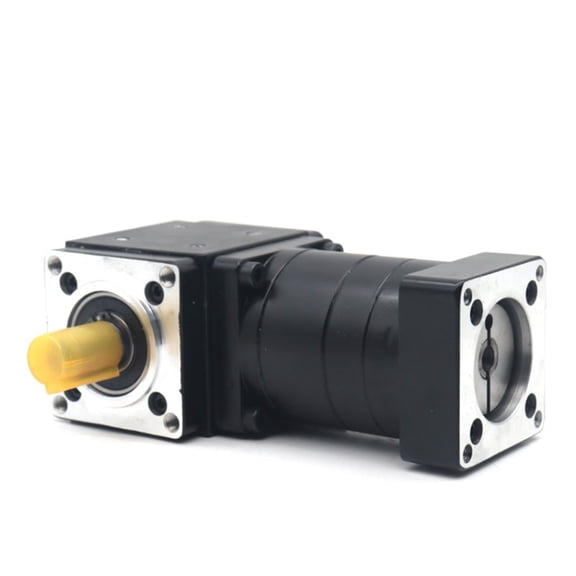 Right Angle Planetary Gear Reducer 90 Double-Head Output Motor 5:1 Input Servo 80 Hole 19 Keyway 6X3 400W Servo ,Low Noise