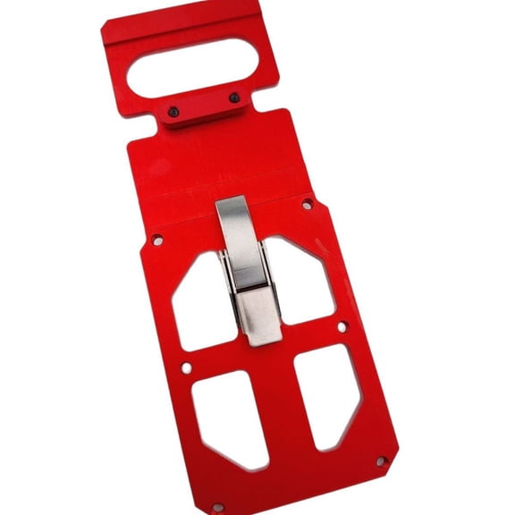 Right Angle Plate Guide for Electric Circular and Track Saws with Stable Adjustable Connection Clamp for Enhanced Control and Accurate 90 Degree Woodworking Cuts (Red)