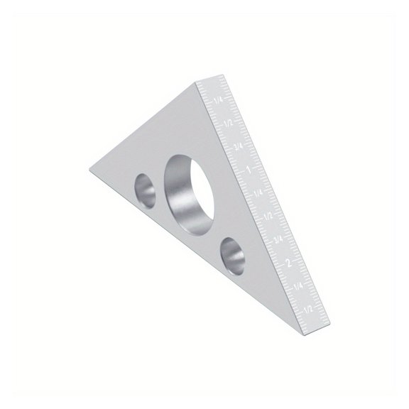 Right Angle Ruler,Aluminum Triangle Ruler Imperial and Metric Scales Machinist Carpenter's Measuring