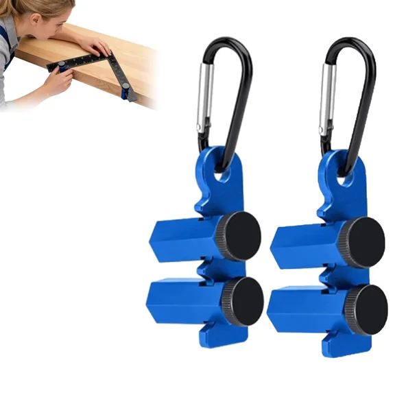 Right Angle Ruler Clamp, 90 Positioning Square, Aluminum Alloy Woodworking Tool, Framing Square Clamp for Cabinet (2pcs