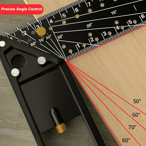 Right Angle Ruler,Lines And Alloy Steel Lines And Handle Precise Scale 90 Carbon Steel Carbon Steel Lines Alloy Handle Precise Huiop Scriber Buzhi Multicolor 400mm
