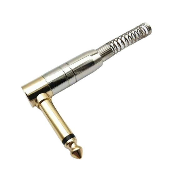 Right Angle Spring AUX Plug 6 35mm Port Connector Plug for Guitar Right Angle Spring AUX Plug 6 35mm Port Connector Plug for Guitar