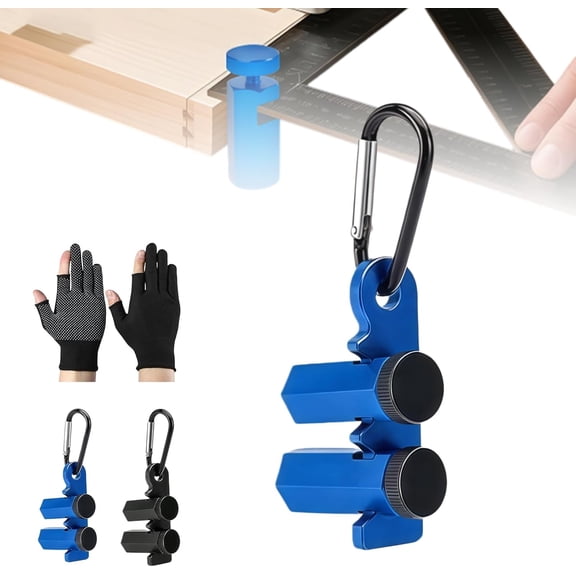 Right Angle Stair Gauge Non Slip Locking for Woodworking Circular SawBlue