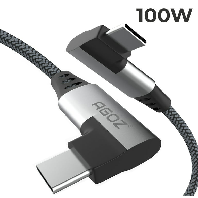 USB 3.1 Type C to USB A Cable, Right Angle, 3 ft