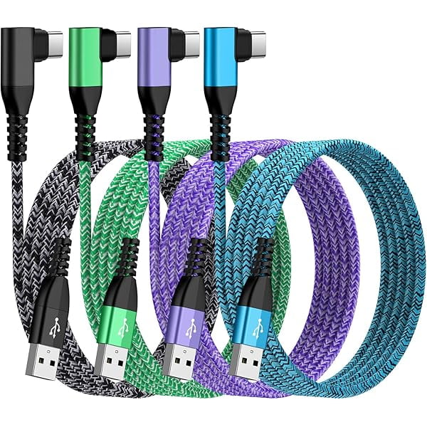 Right Angle USB C Cable 90 Degree 6FT USB A to USBC Charger Cord Android Phone Charger Cord Type C Fast Charging for YJJSKEJI Galaxy A05S/A05/A54/A34/A24/S23 Ultra/S23+/S22 Ultra/A14/A03S/A13/A53/A23