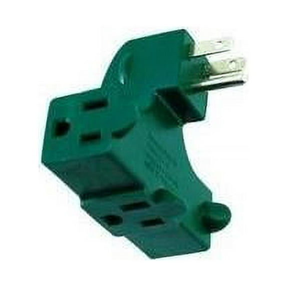 Right Angle Wall Tap - 3-Outlet Splitter - UL Listed - Behind Furniture