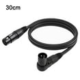 Right Angle XLR Male to Female 3Pin Mic Cord Mixer Microphone Speaker