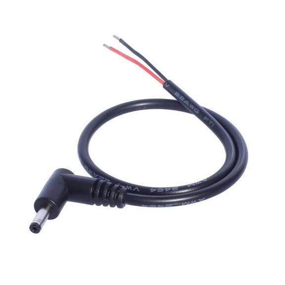 Right Angled 3.5x1.35mm Male Plug Flexible Power Cord 3.5mmx1.35mm Male Charging Connector for Camera Accessories