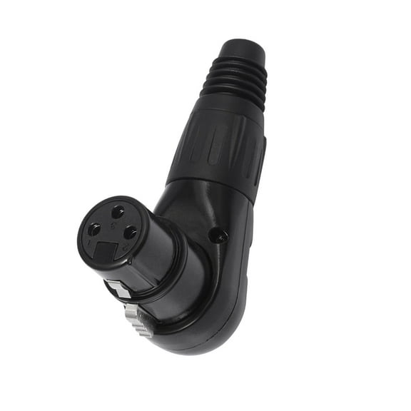Right Angled 3Pin Adapter Female/Male Connector High Shielding with Multiple Position Adjustment for Microphone Cord
