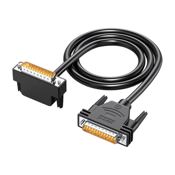 Right Angled DB25 Male To Male Parallel Cable With Aluminum Foil Shielding Extension Cable For Computer Peripherals
