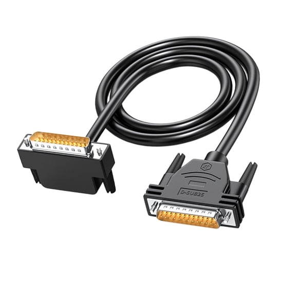 Right Angled DB25 Male To Male Parallel Cable With Aluminum Foil Shielding Extension Cable For Computer Peripherals