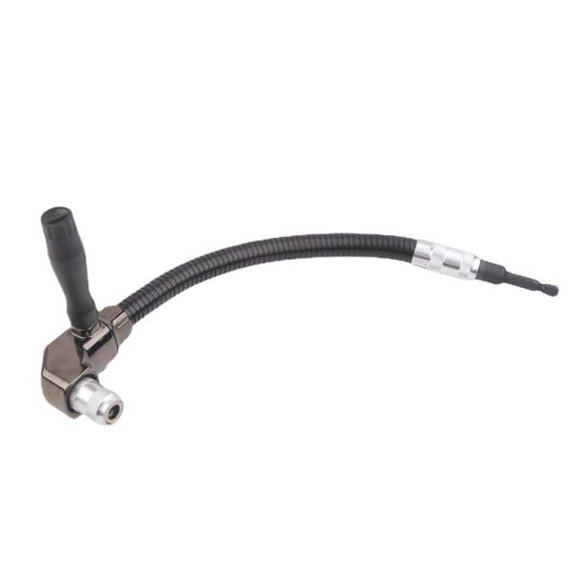 Right Angled Electric Drill Corner Attachment Tool, 90 Degree Drill Adapter with Flexible Shaft, Hex Shank Bit Extender, Self-Locking,Great for Tight Workspaces