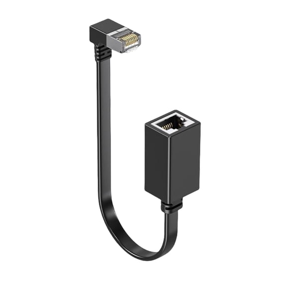 Right Angled Ethernet Cable 90 Degree Cat7 Ethernet Cable 10Gbps 10G Gigabit Internet Networking Cords for PC