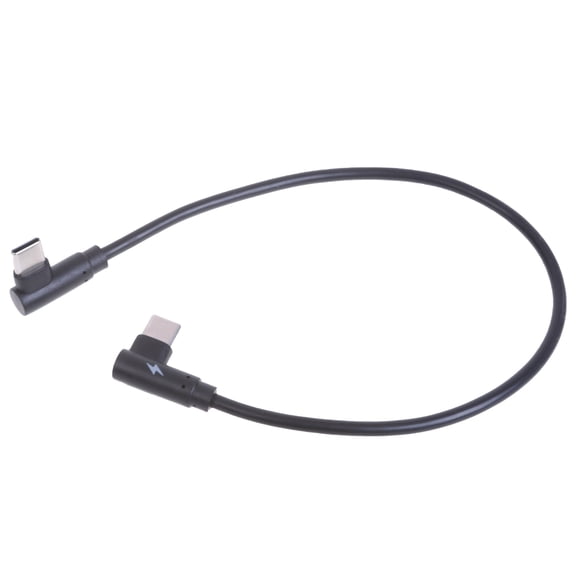 Right Angled USB C Extension Cable 12'' 90 Degree USB C 480Mbps Male to Male L Shape Type C Extenders Cord