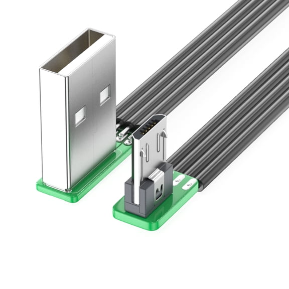 Right Angled USB to USB 5Pin Right Angled Data Cable Flexible Silicone Cord Perfect for Smartphones Tablets Laptop