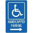 thumbnail image 1 of Right Arrow Handicapped Parking Metal Warning Signs, Cautions Security Tin Sign, Safety Signs for Street Business Wall Decor 8 x 12 Inch, 1 of 4