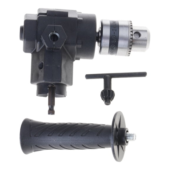 Right Bend Extension Chuck Drill Adapter 90 Keyless Three-jaw Chuck Corner Impact Drill Adapter for Narrow Spaces
