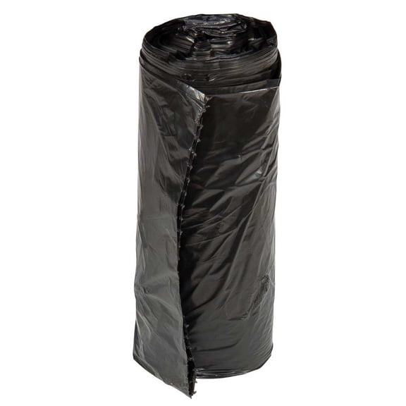 Right Choice Black 0.3 Mil LDPE 8/10-Gallon Can Liner, 24 x 23 inch -- 1000 per case