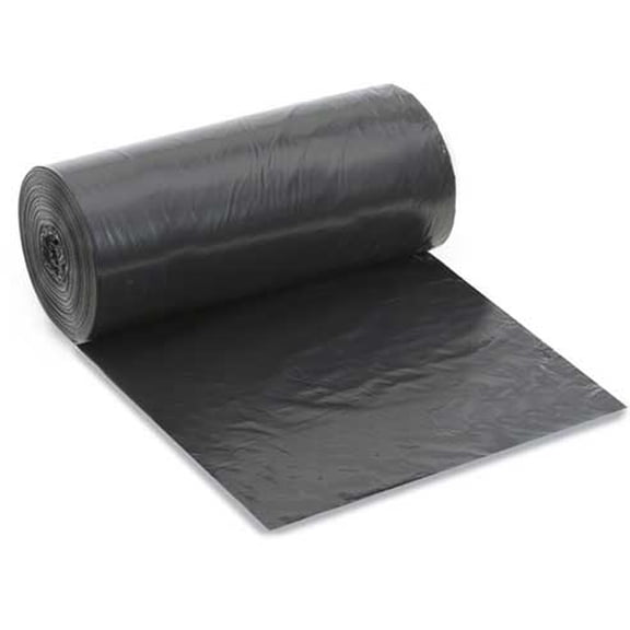 Right Choice Black 1.7 Mil LLDPE Coreless Can Liner Roll, 50 x 48 inch -- 100 per case