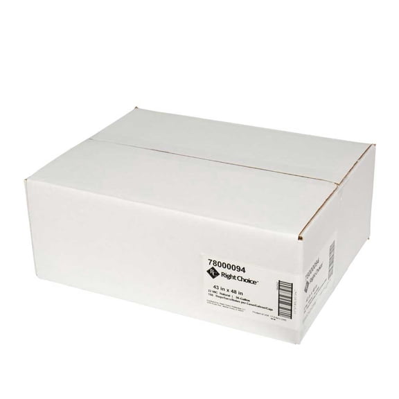 Right Choice Natural 22 Mic HDPE 56-Gallon Can Liner, 43 x 48 inch -- 150 per case