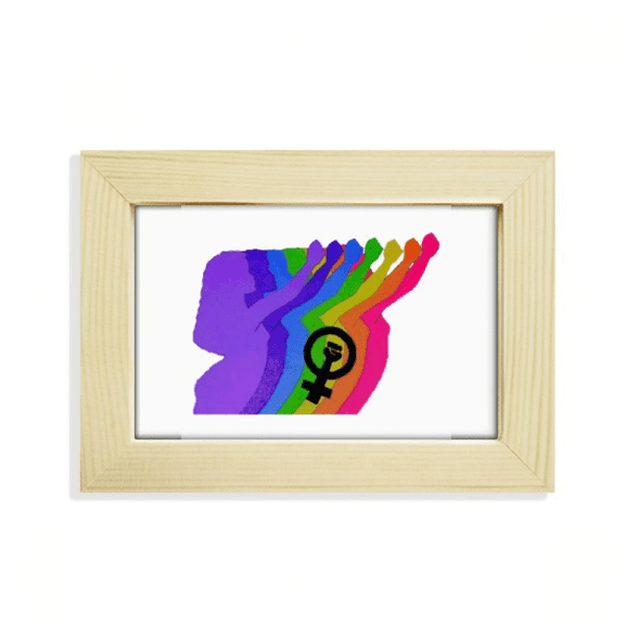 Right Differentiation Identity Rainbow Equality Desktop Decorate Photo Frame Picture Art Painting 5x7 inch