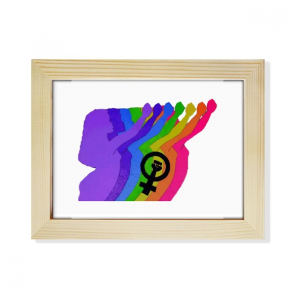 Right Differentiation Identity Rainbow Equality Desktop Photo Frame Picture Art Decoration Painting 6x8 inch