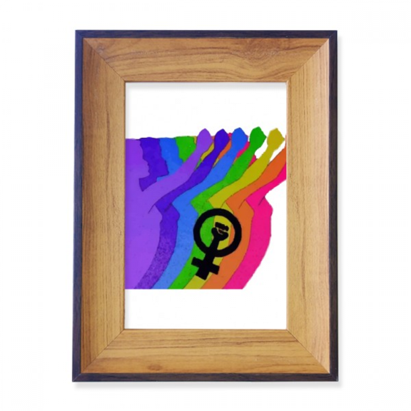 Right Differentiation Identity Rainbow Equality Photo Frame Exhibition Display Art Desktop Painting