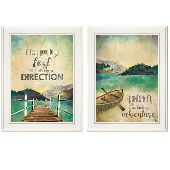 Right Direction Adventure 2-Piece Vignette by Marla Rae Wood Multi-Color