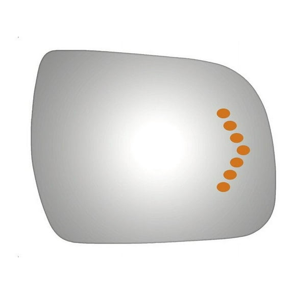 Right Door Mirror Glass - Compatible with 2011 - 2013 Toyota Sienna 2012