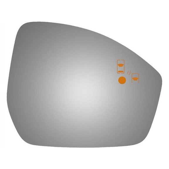 Right Door Mirror Glass - Compatible with 2014 - 2017 Land Rover Range Rover Evoque 2015 2016