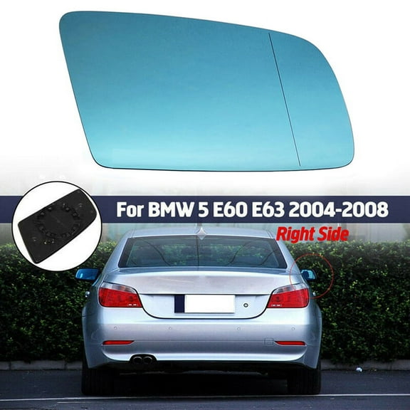 Right Door Wing Side Mirror Glass Heated with Backing Plate for - 5 Series E60 E61 E63 E64 2003-2010 51167251650
