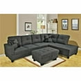 thumbnail image 1 of Right Facing Chaise Sectional Sofa Set, Gray - 3 Piece, 1 of 1