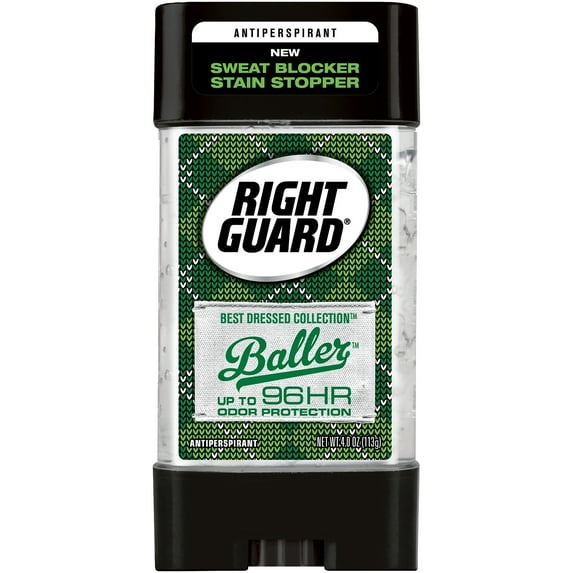 Right Guard Best Dressed Antiperspirant Deodorant Gel, Baller, 4 Ounce