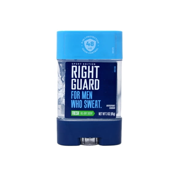 Right Guard, For Men Who Sweat, Odor Defense, Antiperspirant/Deodorant Clear Gel, Sport Edition, Fresh, 3 OZ (Pack of 10)